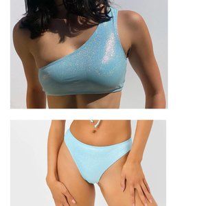 Frankie's Bikini Blue Iridescent Barbie Core Bikini Set